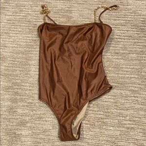 Dolla Lola Brown One Piece Swimsuit Classic Design